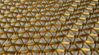 Visualizzazione fisica della rete metallica ondulata.