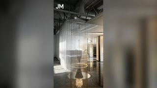 Tende a rete architettoniche moderne con drappeggi a spirale in alluminio