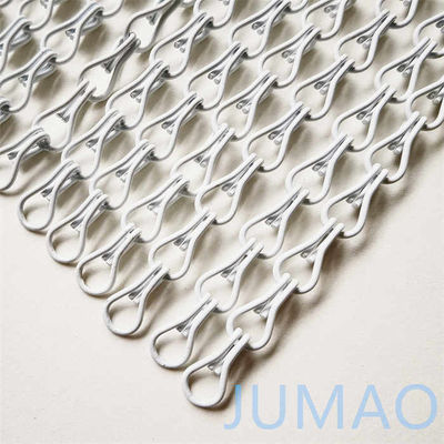 Architettura Metallico Catena Link Screen Pareti di tenda Per Porta Bianco