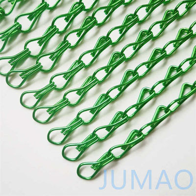 Verde doccia catena di legame di metallo tende soffitto parallelo dritto