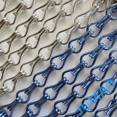 Spazio divisore Metallo Catena Link tende Fly Screen Curva Andulato