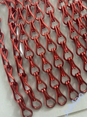 Tende a maglia di alluminio leggere e metalliche, zanzariera, ondulate e curve