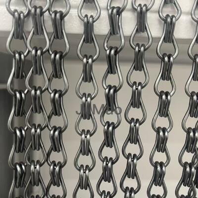 Tende a catena in alluminio Tende a maglie metalliche Resistenza alla temperatura da meno 40 Celsius a 200 Celsius Progettate per adattarsi allo spazio