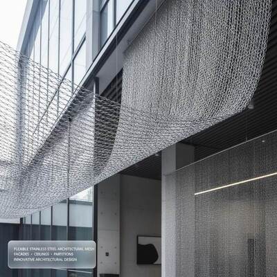 Rete Architettonica Flessibile in Acciaio Inox Ideale per Facciate, Soffitti, Pareti Divisorie e Soluzioni Architettoniche Innovative