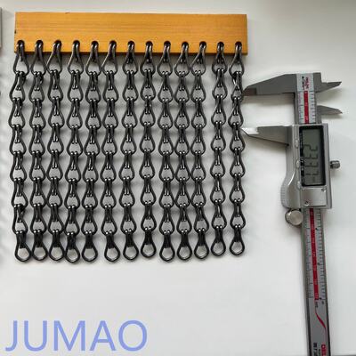 Tende con maglie a catena in metallo con finiture in ottone, perfette per porte e finestre in varie impostazioni