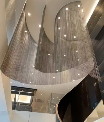 12*24 Materiale a maglia Metallico Corde a catena Effetto dinamico con eccellente permeabilità alla luce